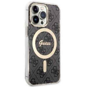 Guess GUHMP13LH4STK Apple iPhone 13 Pro / 13 6.1" juodos spalvos kietas dėklas 4G MagSafe - Image 3