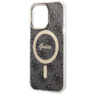 Guess GUHMP13LH4STK Apple iPhone 13 Pro / 13 6.1" juodos spalvos kietas dėklas 4G MagSafe - Image 5