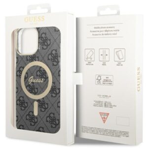 Guess GUHMP13XH4STK Apple iPhone 13 Pro Max 6.7" juodos spalvos kietas dėklas 4G MagSafe - Image 8