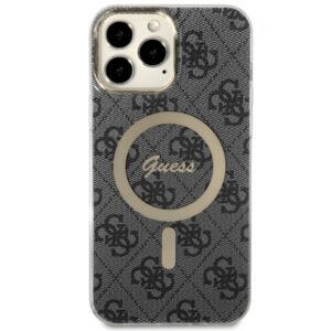 Guess GUHMP13XH4STK Apple iPhone 13 Pro Max 6.7" juodos spalvos kietas dėklas 4G MagSafe - Image 3