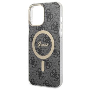 Guess GUHMP13XH4STK Apple iPhone 13 Pro Max 6.7" juodos spalvos kietas dėklas 4G MagSafe - Image 6