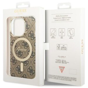 Guess GUHMP13LH4STW Apple iPhone 13 Pro / 13 6.1" rudos spalvos kietas dėklas 4G MagSafe - Image 7