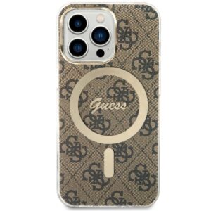 Guess GUHMP13LH4STW Apple iPhone 13 Pro / 13 6.1" rudos spalvos kietas dėklas 4G MagSafe - Image 2