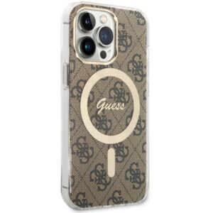Guess GUHMP13LH4STW Apple iPhone 13 Pro / 13 6.1" rudos spalvos kietas dėklas 4G MagSafe - Image 3