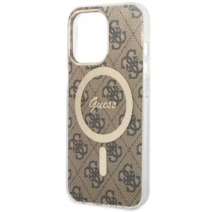 Guess GUHMP13LH4STW Apple iPhone 13 Pro / 13 6.1" rudos spalvos kietas dėklas 4G MagSafe - Image 5