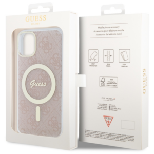 Guess GUHMN61H4STP Apple iPhone 11 6.1" rožinės spalvos kietas dėklas 4G MagSafe - Image 8