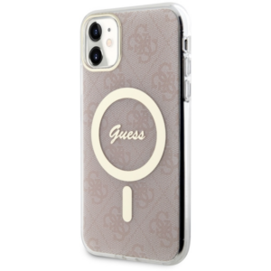 Guess GUHMN61H4STP Apple iPhone 11 6.1" rožinės spalvos kietas dėklas 4G MagSafe - Image 2