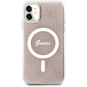 Guess GUHMN61H4STP Apple iPhone 11 6.1" rožinės spalvos kietas dėklas 4G MagSafe - Image 3