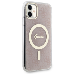 Guess GUHMN61H4STP Apple iPhone 11 6.1" rožinės spalvos kietas dėklas 4G MagSafe - Image 4