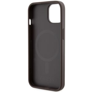 Guess GUHMP14MHGCFSEW Apple iPhone 14 Plus / 15 Plus 6.7" rudos spalvos kietas dėklas GCube Stripes MagSafe - Image 7