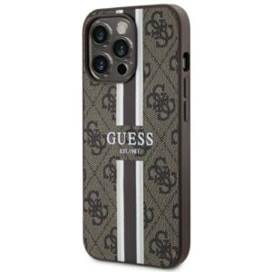Guess GUHMP13LP4RPSW Apple iPhone 13 Pro / 13 6.1" rudos spalvos kietas dėklas 4G Printed Stripes MagSafe - Image 2