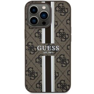 Guess GUHMP13LP4RPSW Apple iPhone 13 Pro / 13 6.1" rudos spalvos kietas dėklas 4G Printed Stripes MagSafe - Image 3