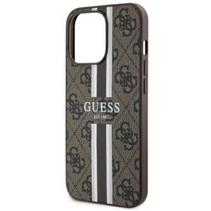 Guess GUHMP13LP4RPSW Apple iPhone 13 Pro / 13 6.1" rudos spalvos kietas dėklas 4G Printed Stripes MagSafe - Image 6