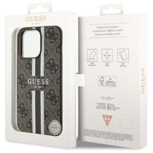 Guess GUHMP13XP4RPSW Apple iPhone 13 Pro Max 6.7" rudos spalvos kietas dėklas 4G Printed Stripes MagSafe - Image 8