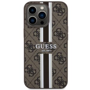 Guess GUHMP13XP4RPSW Apple iPhone 13 Pro Max 6.7" rudos spalvos kietas dėklas 4G Printed Stripes MagSafe - Image 3
