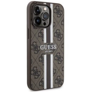 Guess GUHMP13XP4RPSW Apple iPhone 13 Pro Max 6.7" rudos spalvos kietas dėklas 4G Printed Stripes MagSafe - Image 4