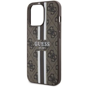Guess GUHMP13XP4RPSW Apple iPhone 13 Pro Max 6.7" rudos spalvos kietas dėklas 4G Printed Stripes MagSafe - Image 6