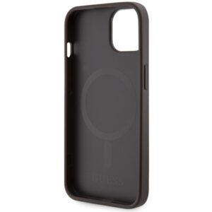 Guess GUHMP14SP4RPSW Apple iPhone 14 / 15 / 13 6.1" rudos spalvos kietas dėklas 4G Printed Stripes MagSafe - Image 7