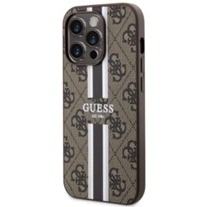 Guess GUHMP14LP4RPSW Apple iPhone 14 Pro 6.1" rudos spalvos kietas dėklas 4G Printed Stripes MagSafe - Image 2