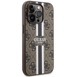 Guess GUHMP14LP4RPSW Apple iPhone 14 Pro 6.1" rudos spalvos kietas dėklas 4G Printed Stripes MagSafe - Image 4