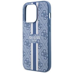 Guess GUHMP14LP4RPSB Apple iPhone 14 Pro 6.1" blue kietas dėklas 4G Printed Stripes MagSafe - Image 6