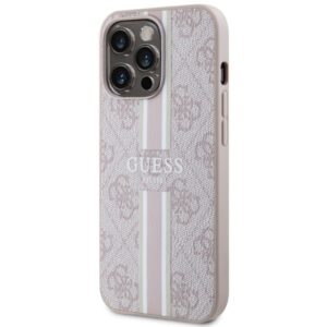 Guess GUHMP13LP4RPSP Apple iPhone 13 Pro / 13 6,1" rožinės spalvos kietas dėklas 4G Printed Stripes MagSafe - Image 2