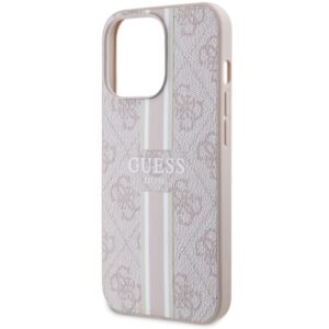 Guess GUHMP13LP4RPSP Apple iPhone 13 Pro / 13 6,1" rožinės spalvos kietas dėklas 4G Printed Stripes MagSafe - Image 6