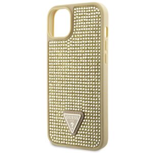 Guess GUHCP14SHDGTPD Apple iPhone 14 / 15 / 13 6.1" gold kietas dėklas Rhinestone Triangle - Image 6