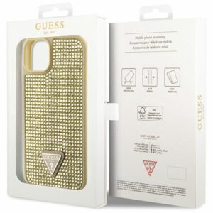 Guess GUHCP14MHDGTPD Apple iPhone 14 Plus/ 15 Plus 6.7"gold kietas dėklas Rhinestone Triangle - Image 8