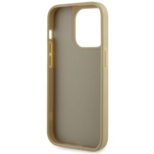 Guess GUHCP14LHDGTPD Apple iPhone 14 Pro 6.1"gold kietas dėklas Rhinestone Triangle - Image 7