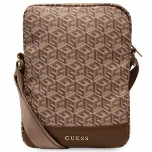 Guess Bag GUTB10HGCFSEW 10" brown GCube Stripe Tablet Bag - Image 1