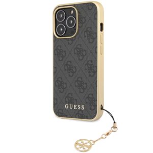 Guess GUHCP14LGF4GGR Apple iPhone 14 Pro 6,1" grey kietas dėklas 4G Charms Collection - Image 2