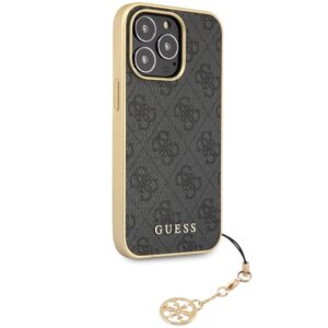Guess GUHCP14LGF4GGR Apple iPhone 14 Pro 6,1" grey kietas dėklas 4G Charms Collection - Image 4