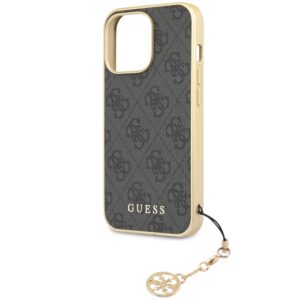 Guess GUHCP14LGF4GGR Apple iPhone 14 Pro 6,1" grey kietas dėklas 4G Charms Collection - Image 6