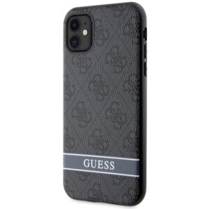 Guess GUHCN61P4SNK Apple iPhone 11 / Xr grey kietas dėklas 4G Stripe - Image 2