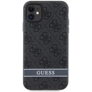 Guess GUHCN61P4SNK Apple iPhone 11 / Xr grey kietas dėklas 4G Stripe - Image 3