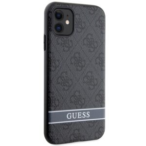 Guess GUHCN61P4SNK Apple iPhone 11 / Xr grey kietas dėklas 4G Stripe - Image 4