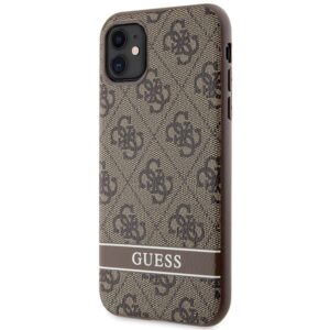 Guess GUHCN61P4SNW Apple iPhone 11 / Xr rudos spalvos kietas dėklas 4G Stripe - Image 2