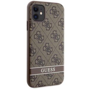 Guess GUHCN61P4SNW Apple iPhone 11 / Xr rudos spalvos kietas dėklas 4G Stripe - Image 4