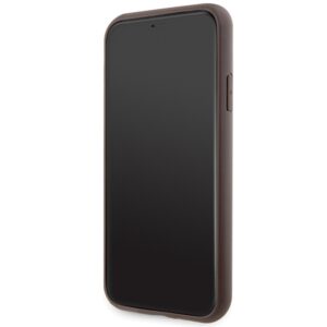 Guess GUHCN61P4SNW Apple iPhone 11 / Xr rudos spalvos kietas dėklas 4G Stripe - Image 5