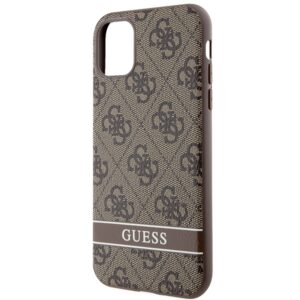 Guess GUHCN61P4SNW Apple iPhone 11 / Xr rudos spalvos kietas dėklas 4G Stripe - Image 6