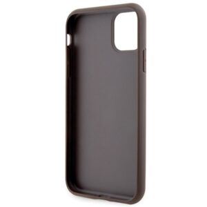 Guess GUHCN61P4SNW Apple iPhone 11 / Xr rudos spalvos kietas dėklas 4G Stripe - Image 7