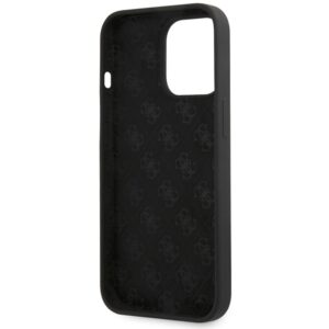 Guess GUHCP13XLSLMGBK Apple iPhone 13 Pro Max 6.7" juodos spalvos hardc ase Silicone Script Gold Logo - Image 7
