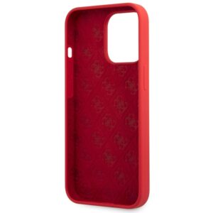 Guess GUHCP13XLSLMGRE Apple iPhone 13 Pro Max 6.7" burgundy kietas dėklas Silicone Vintage Gold Logo - Image 7