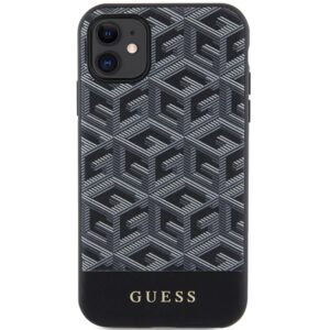 Guess GUHMN61HGCFSEK Apple iPhone 11 / Xr 6.1" juodos spalvos kietas dėklas GCube Stripes MagSafe - Image 3