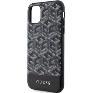 Guess GUHMN61HGCFSEK Apple iPhone 11 / Xr 6.1" juodos spalvos kietas dėklas GCube Stripes MagSafe - Image 6