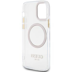 Guess GUHMP12MHTRMD Apple iPhone 12/12 Pro 6.1" gold kietas dėklas Metal Outline Magsafe - Image 7