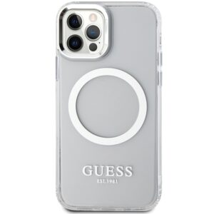 Guess GUHMP12MHTRMS Apple iPhone 12/12 Pro 6.1" silver kietas dėklas Metal Outline Magsafe - Image 3