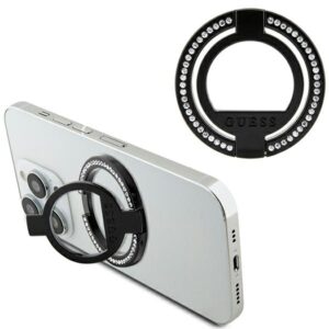 Guess MagSafe Ring stand GUMRSALDGK juodos spalvos Rhinestone