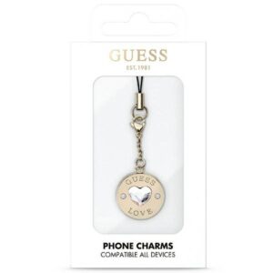 Guess GUCPMHGLD virvelė telefonui Heart Diamond Charm with Rhinestones - Image 2